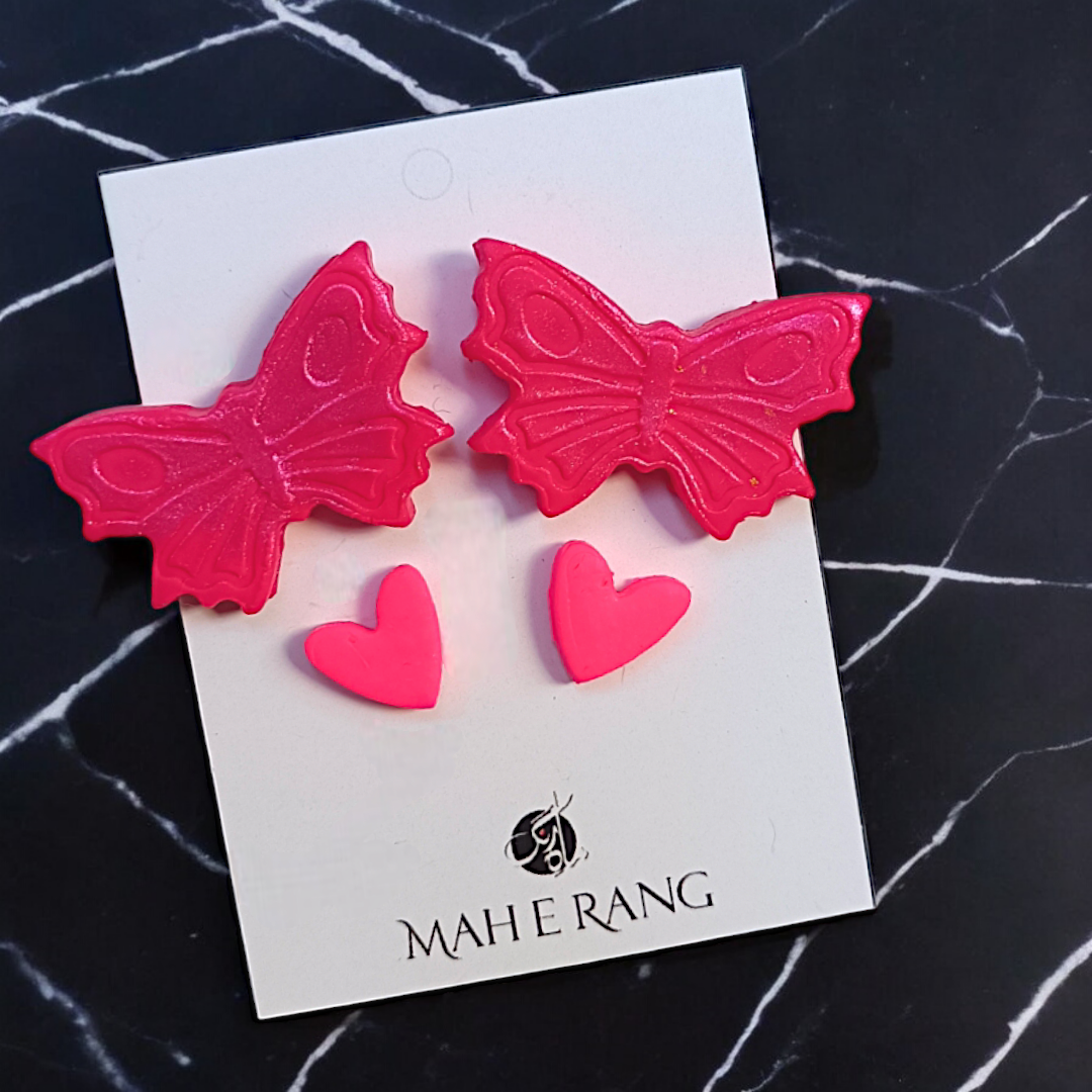 Mini Studs with Butterfly - Earring Studs Sets