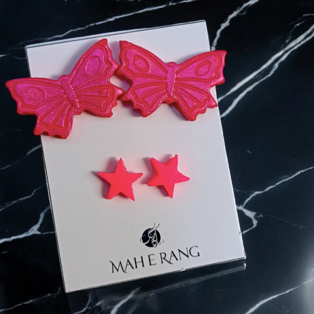 Mini Studs with Butterfly - Earring Studs Sets