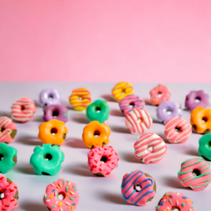 Neon Donuts - Earring Studs