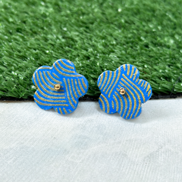 Azure 010 - Printed Earring Studs