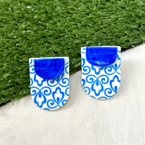 Azure 005 - Printed Earring Studs