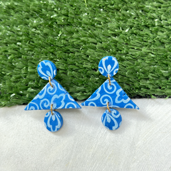 Azure 009 - Printed Earring Studs