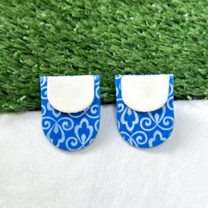 Azure 006 - Printed Earring Studs