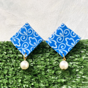 Azure 004 - Printed Earring Studs