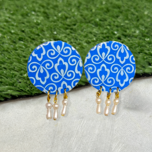 Azure 000 - Printed Earring Studs