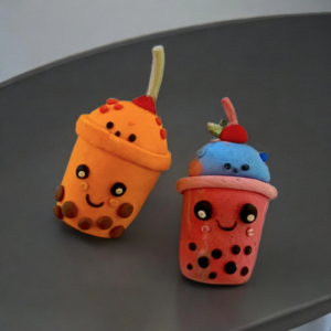 Pair of Boba Drinks - Fridge Magnets