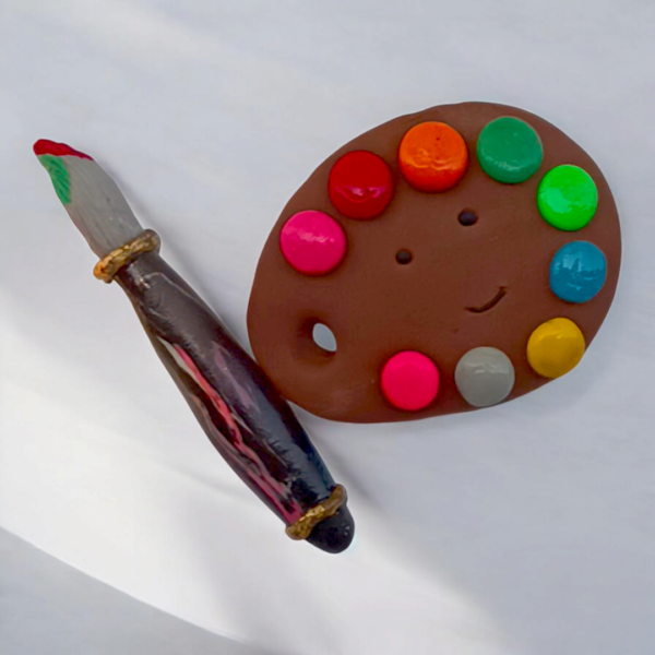 Color Pallet and Brush - Fridge Magnets